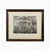 LARGE DANIEL WEBSTER FRAMED LI