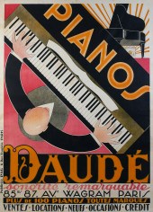 LARGE DAUDE PIANOS ART DECO PO