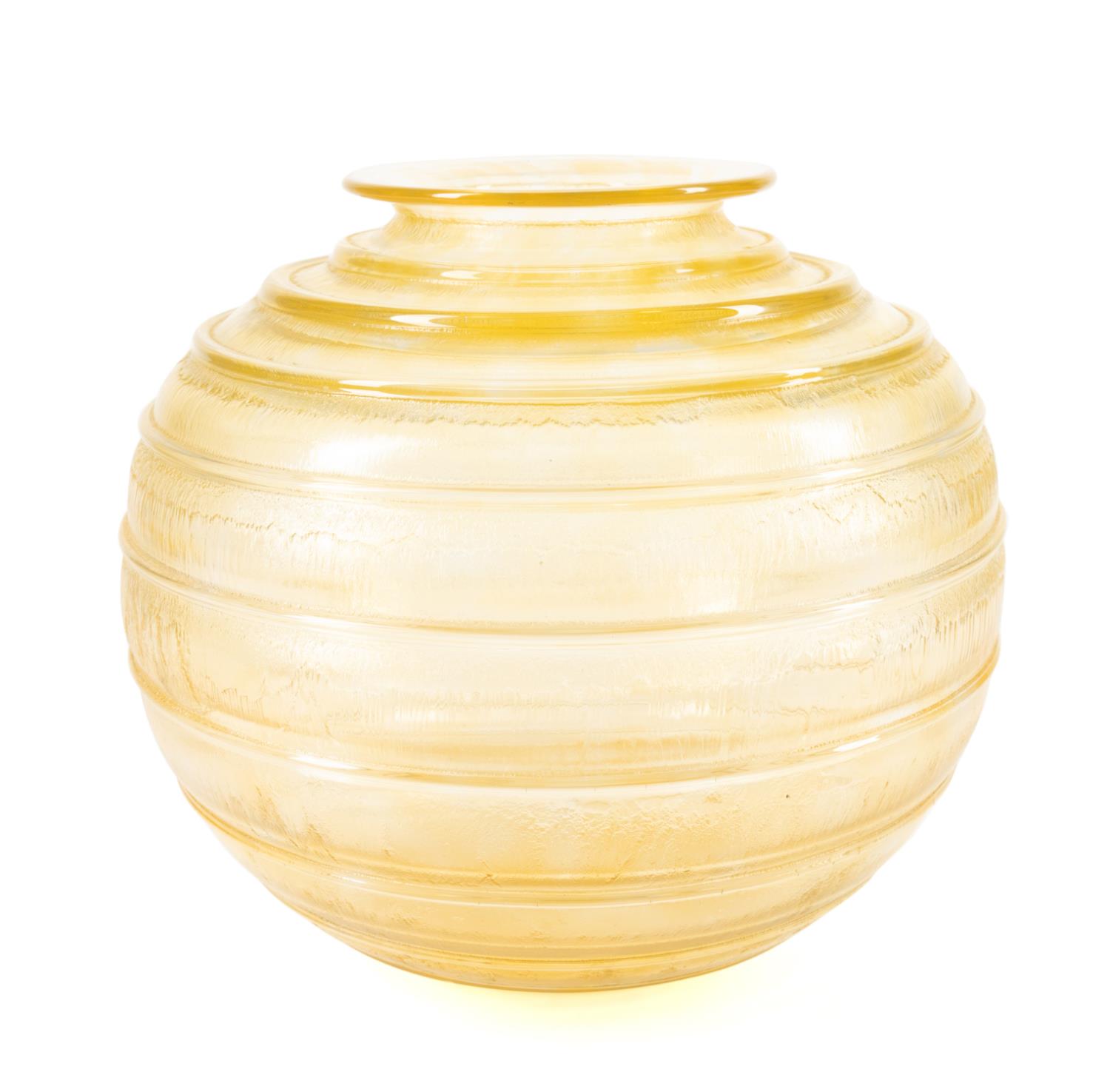 LARGE DAUM NANCY ART DECO SPHERICAL