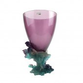 LARGE DAUM PATE DE VERRE VASEL
