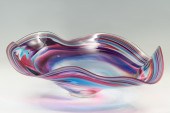 LARGE DAVID GOLDHAGEN ART GLAS