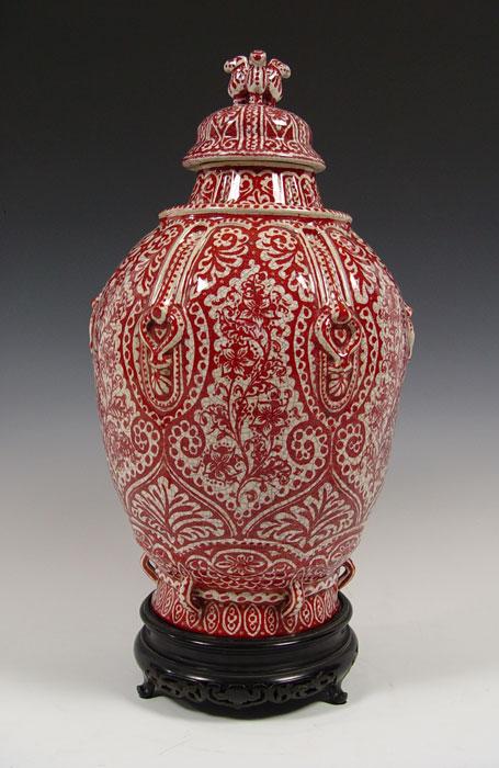 LARGE DE PORCELEYNE FLES DELFT ROOD