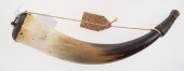 LARGE DECORATED POWDER HORN Wi