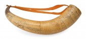 LARGE DECORATED STEER HORN SCO