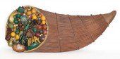 LARGE DECORATIVE CARVED AND PA