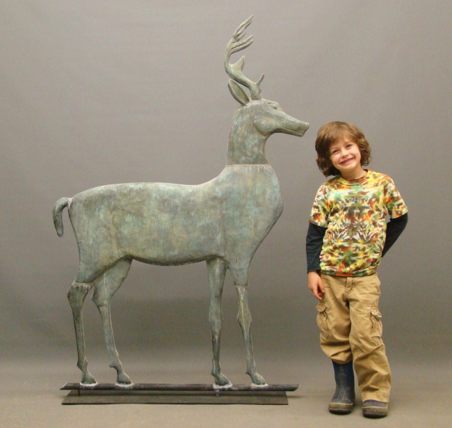 Large deer weathervane. 44'' W 64''