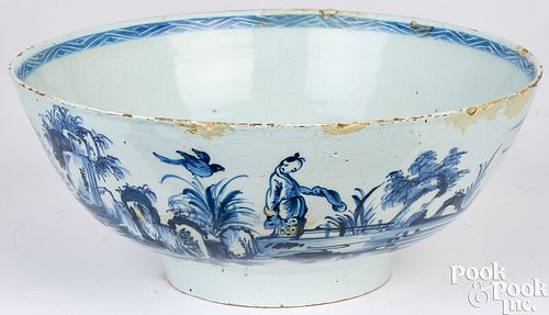 LARGE DELFTWARE BOWL 18TH C.Large