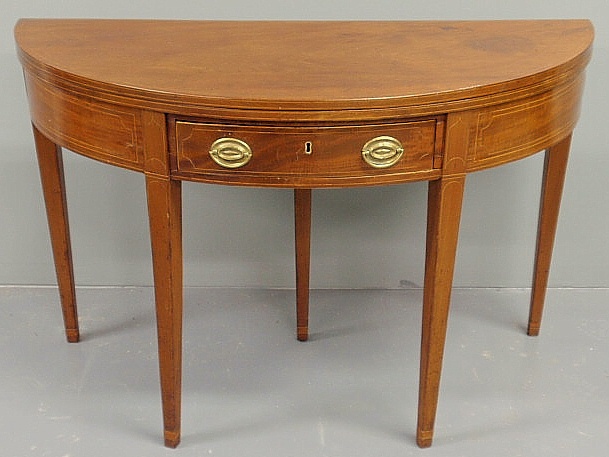 Large demilune gaming table