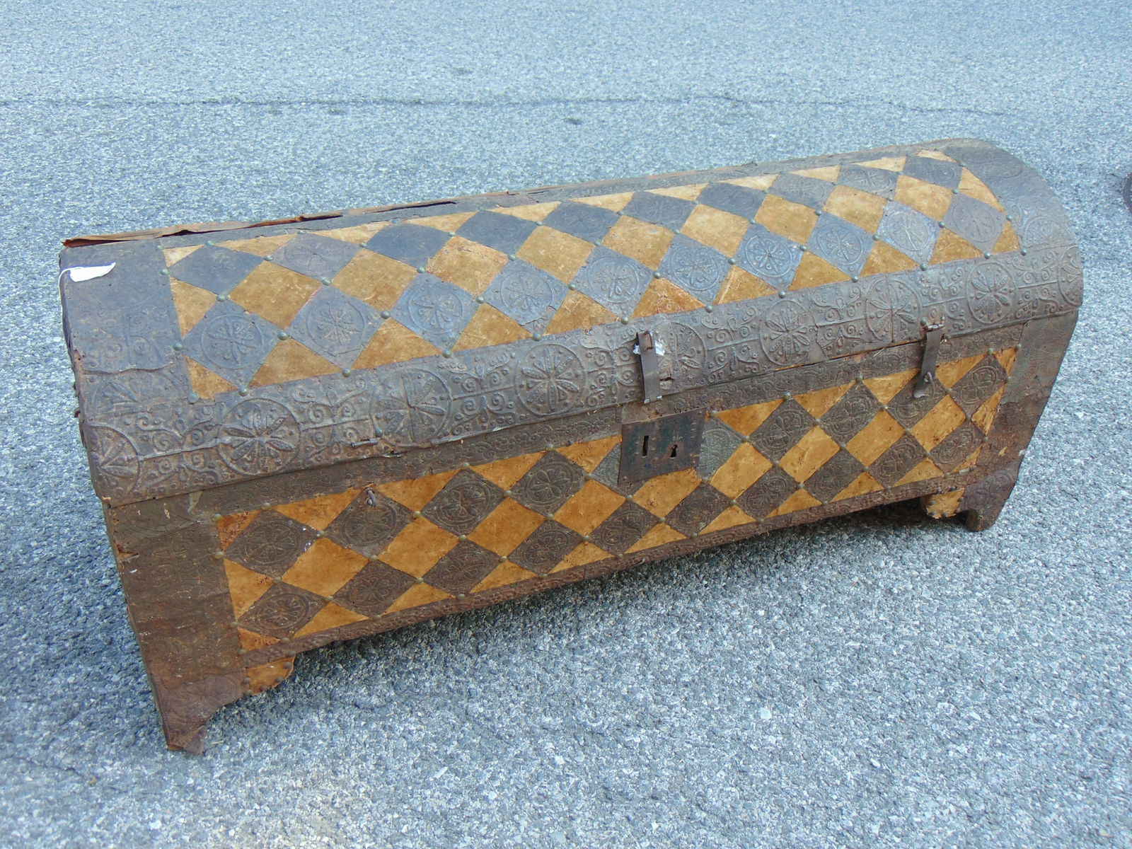 LARGE DOME TOP CHEST OR TRUNK