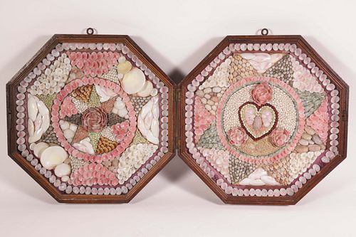 LARGE DOUBLE SAILOR'S VALENTINE