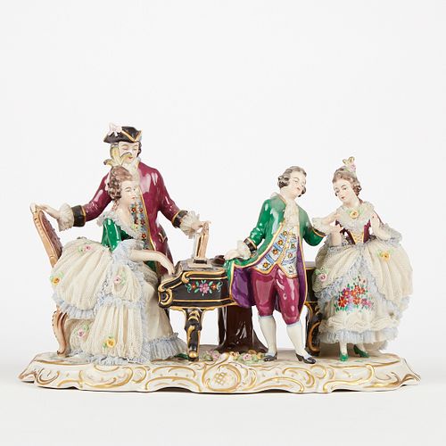 LARGE DRESDEN PORCELAIN FIGURAL