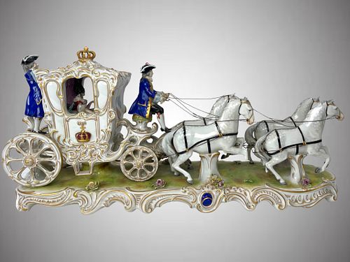 LARGE DRESDEN PORCELAIN HORSE
