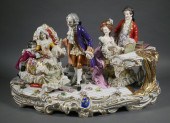 LARGE DRESDEN PORCELAIN LACE F
