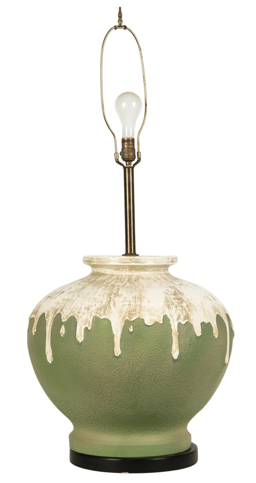 LARGE DRIP GLAZED CERAMIV TABLE