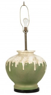 LARGE DRIP GLAZED CERAMIV TABL