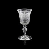 LARGE DUTCH GLASS GOBLET ENGRA