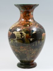 LARGE DUTCH GOUDA PAYSAGE VASE