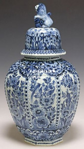 LARGE DUTCH OUD DELFT RIBBED O