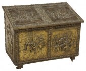 LARGE DUTCH REPOUSSE SLANT-LID