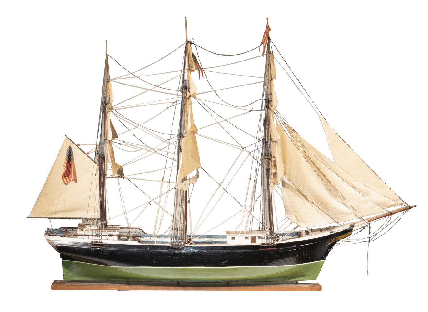 LARGE EARLY THREE-MASTED SAILING
