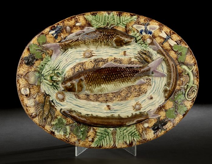 Large Ecole de Paris Oval "Fish and