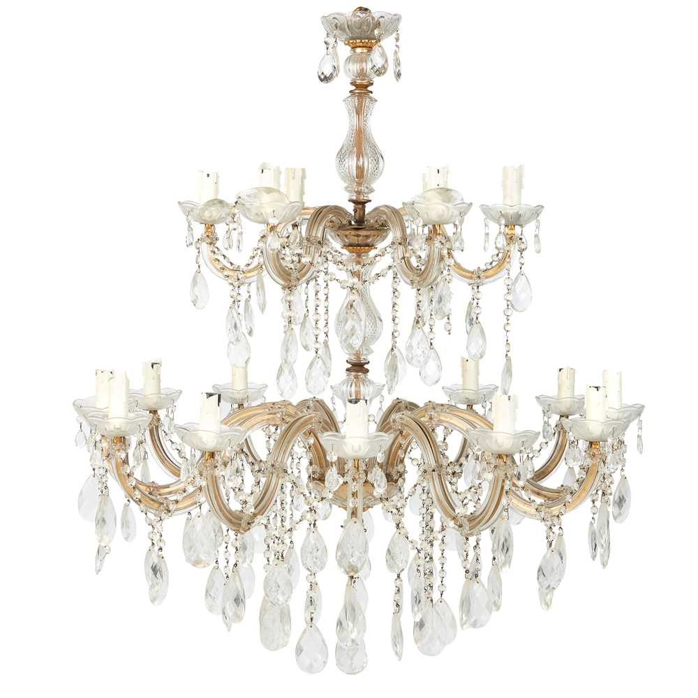 LARGE EIGHTEEN LIGHT GLASS