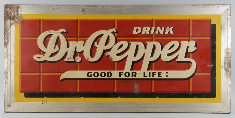 Large Embossed Tin Dr. Pepper