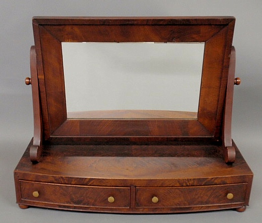 Large Empire mahogany bow-front