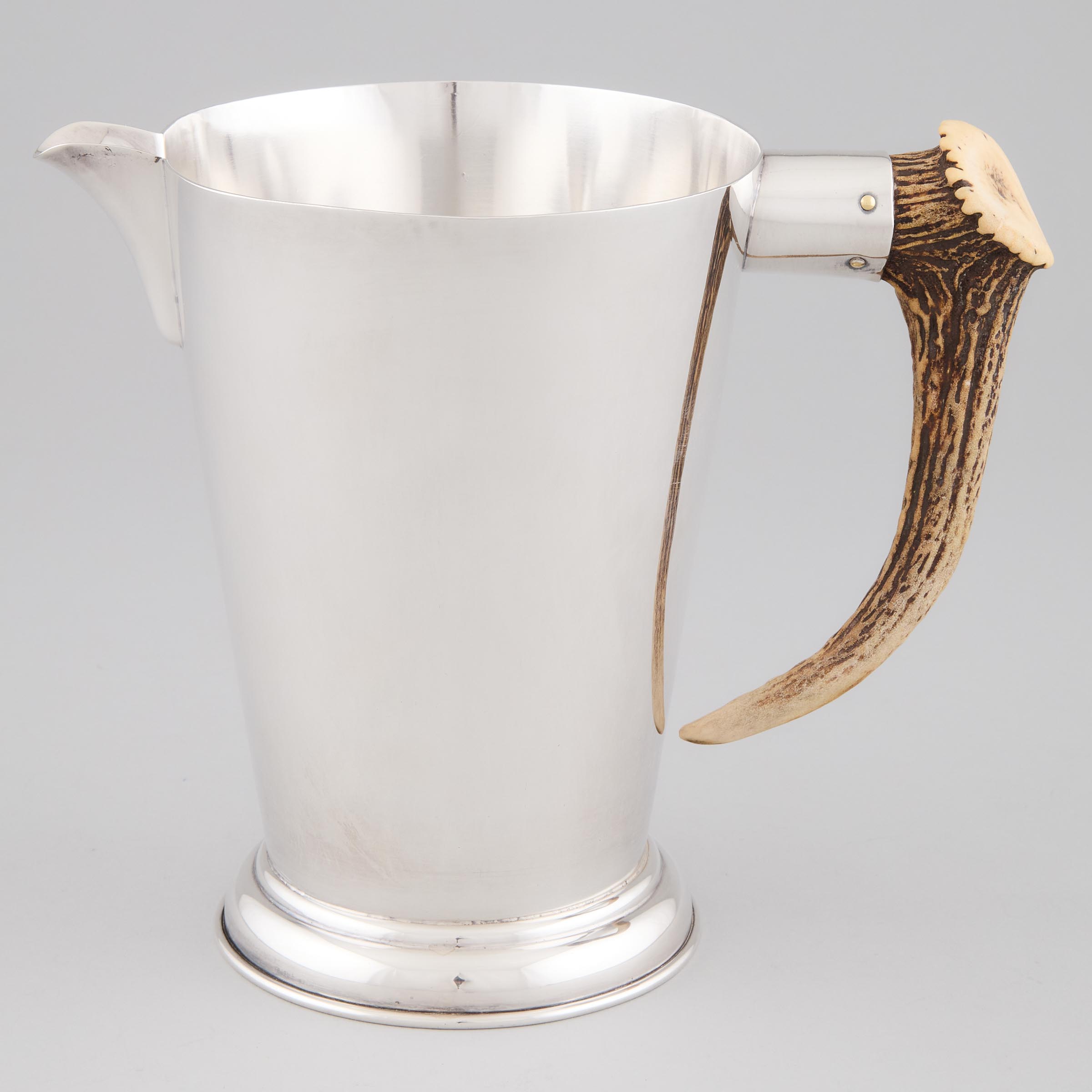 Large English Antler Handled Silver