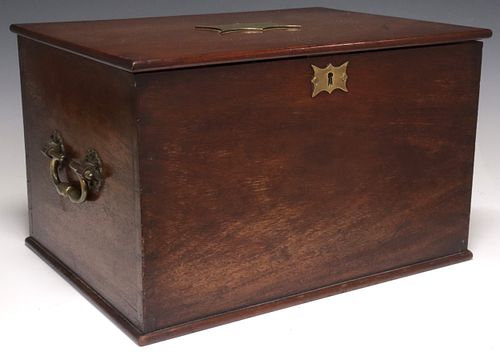 LARGE ENGLISH BRASS-BOUND