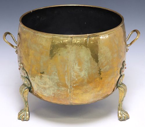 LARGE ENGLISH BRASS PLANTER /