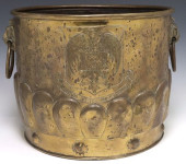LARGE ENGLISH BRASS REPOUSSE P