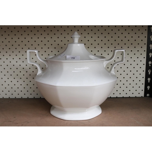 Large English china soup tureen,