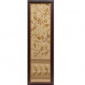 LARGE ENGLISH CREWEL WORK SAMP