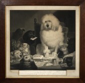 Large English Mezzotint of Can