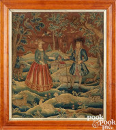 LARGE ENGLISH NEEDLEWORK PICTU