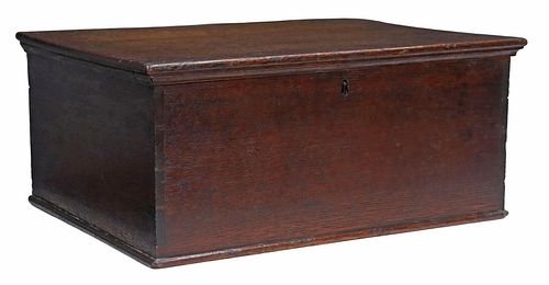 LARGE ENGLISH OAK BIBLE BOX,