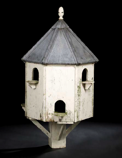 Large English Painted Wood and Lead