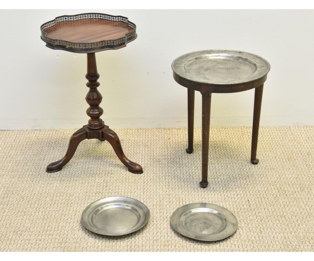 Large English pewter charger,