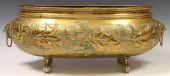 LARGE ENGLISH REPOUSSE BRASS J