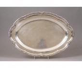 Large English silver platter b
