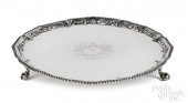 LARGE ENGLISH SILVER SALVER, 1