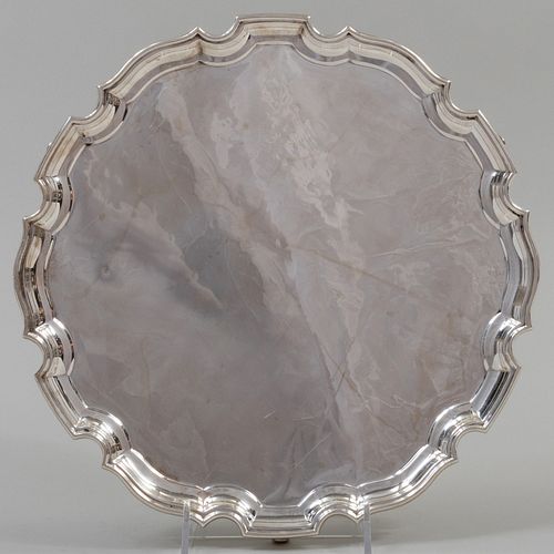 LARGE ENGLISH SILVER SALVERMark