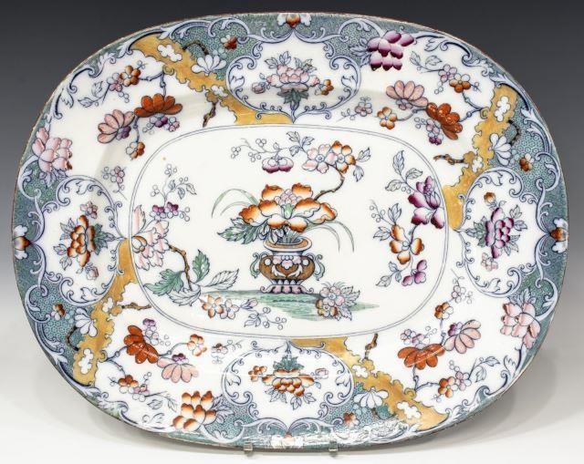 LARGE ENGLISH STAFFORDSHIRE SERVING