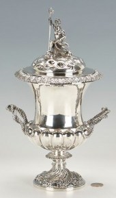 LARGE ENGLISH STERLING URN WIT