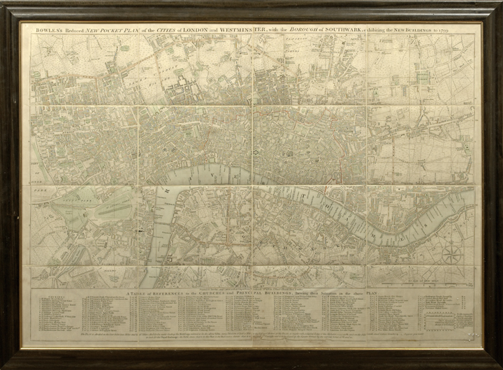 Large Engraved Hand-Colored