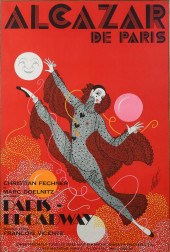 LARGE ERTE ALCAZAR DE PARIS PO
