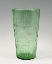 LARGE ETCHED VASELINE / URANIU