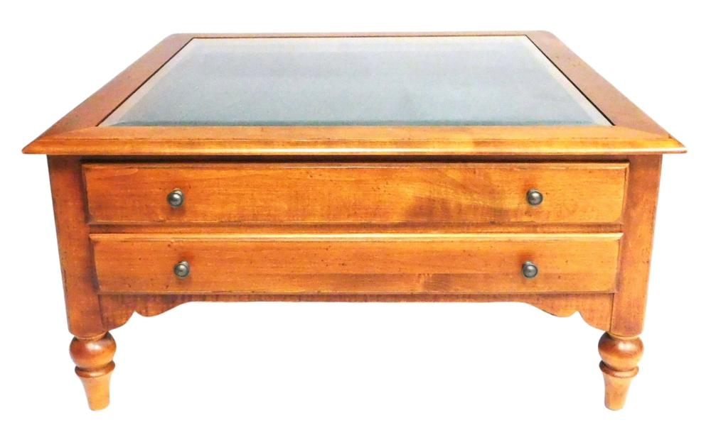 LARGE ETHAN ALLEN SQUARE VITRINE