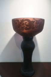 LARGE EUROPEAN CAMEO ART GLASS